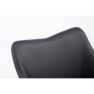 Silla de Confidente GREG PIEL, Patas Claras, Negro