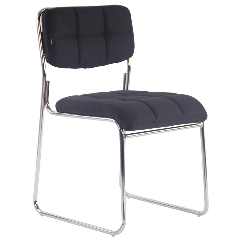 Silla de Confidente PERUGIA TELA, apilable, negro
