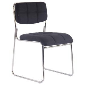 Silla de Confidente PERUGIA TELA, apilable, negro