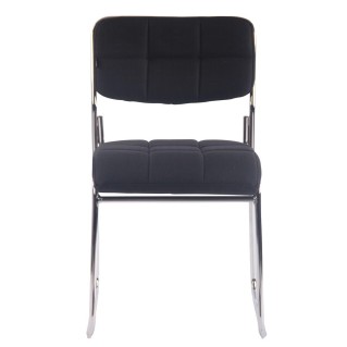 Silla de Confidente PERUGIA TELA, apilable, negro 2