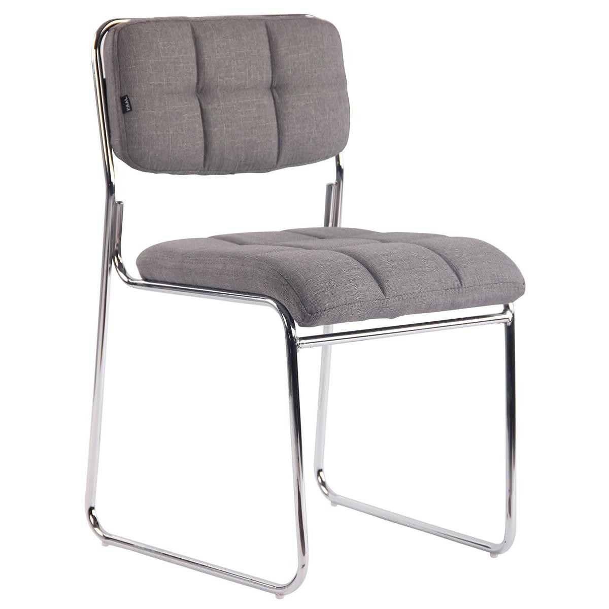 Silla de Confidente PERUGIA TELA, Apilable, Estructura Metálica, Negro