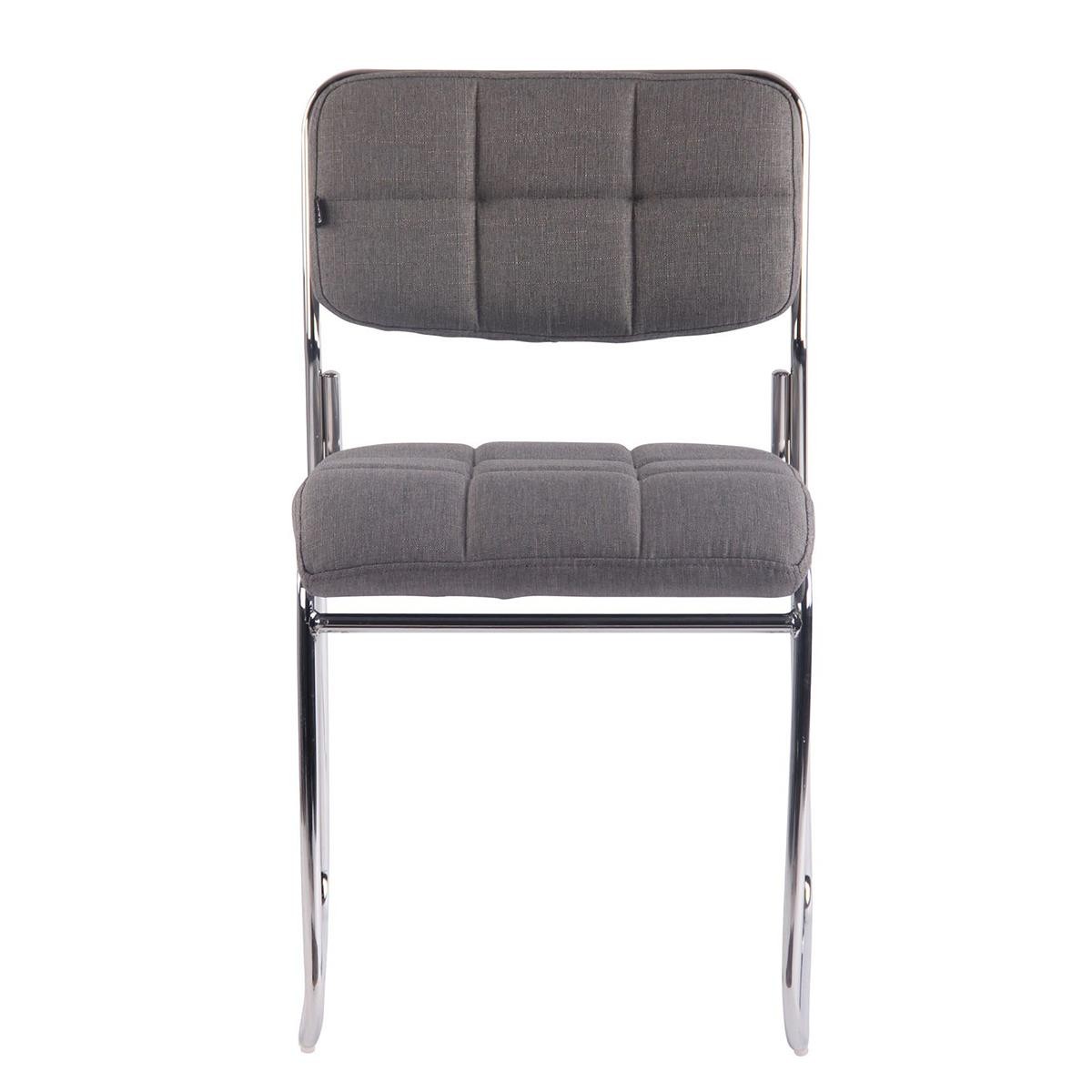Silla de Confidente PERUGIA TELA, Apilable, Estructura Metálica, Negro