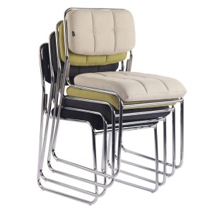 Silla de Confidente PERUGIA TELA, apilable, negro