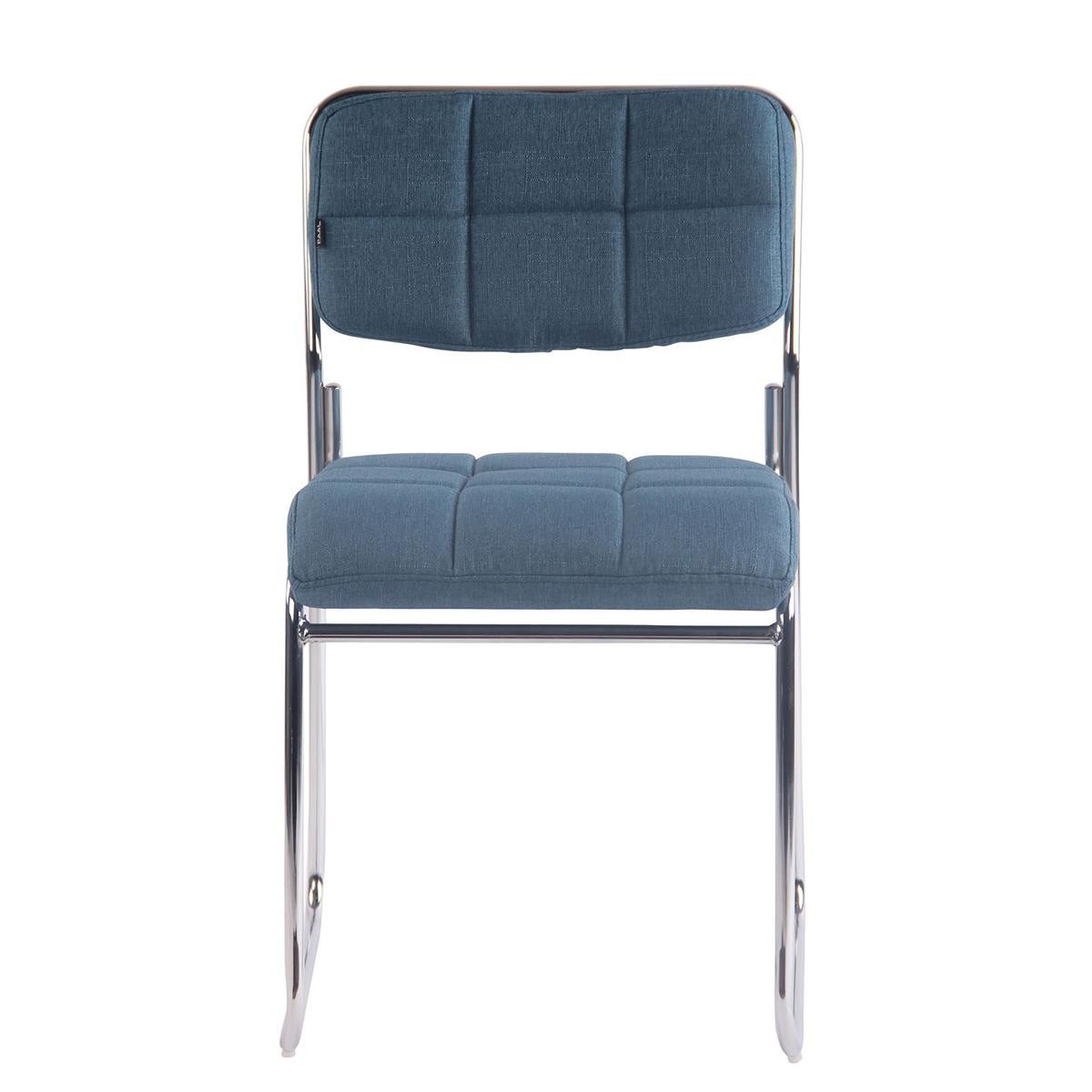 Silla de Confidente PERUGIA TELA, Apilable, Estructura Metálica, Negro