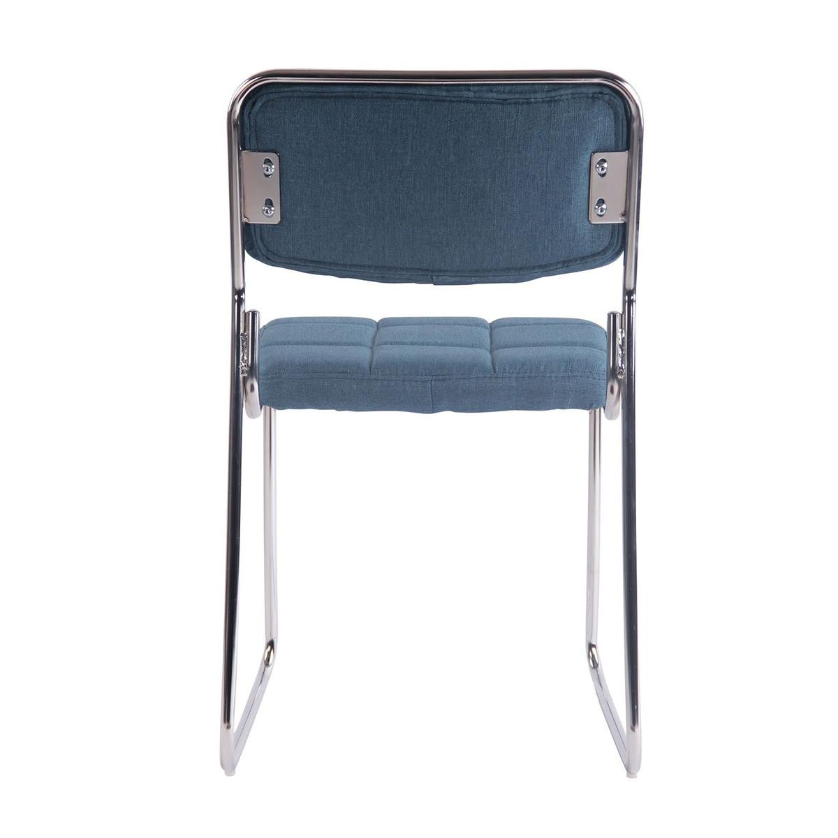 Silla de Confidente PERUGIA TELA, Apilable, Estructura Metálica, Negro