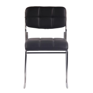 Silla de Confidente PERUGIA , apilable, piel negra