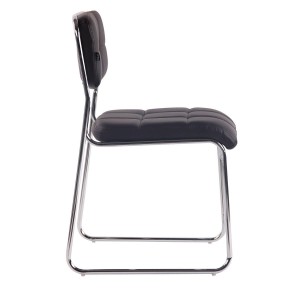 Silla de Confidente PERUGIA , apilable, piel negra