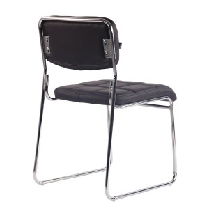 Silla de Confidente PERUGIA , apilable, piel negra