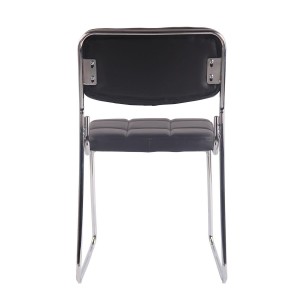 Silla de Confidente PERUGIA , apilable, piel negra