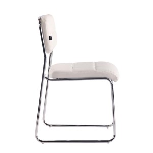 Silla de Confidente PERUGIA , apilable, piel negra