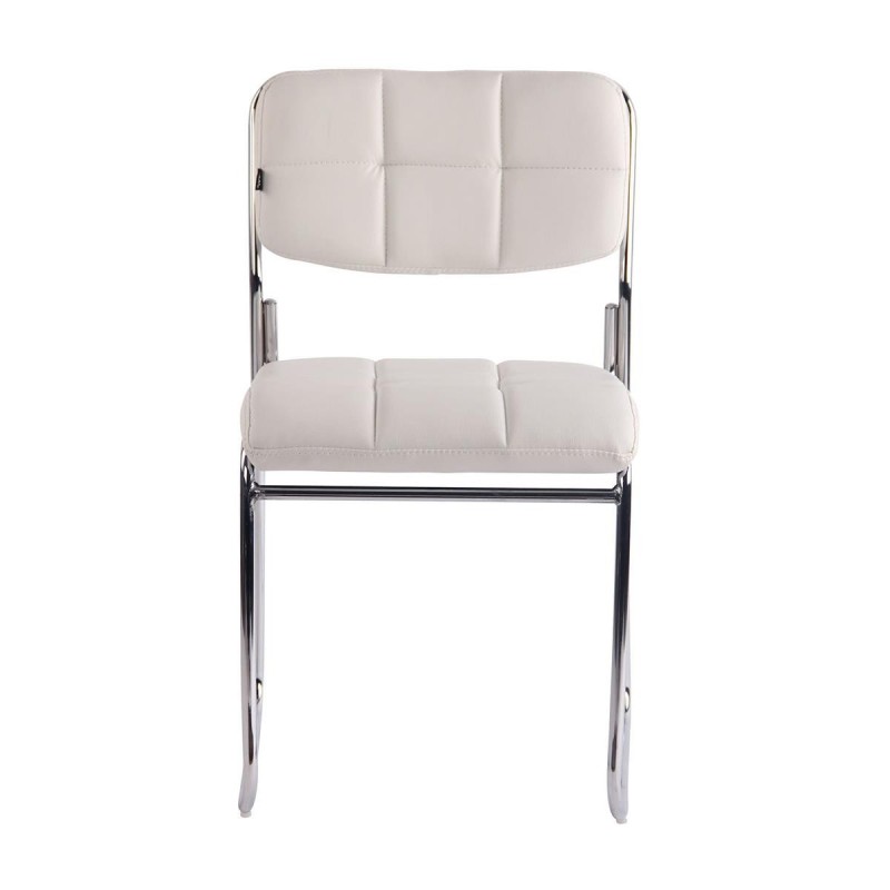 Silla de Confidente PERUGIA , apilable, piel negra