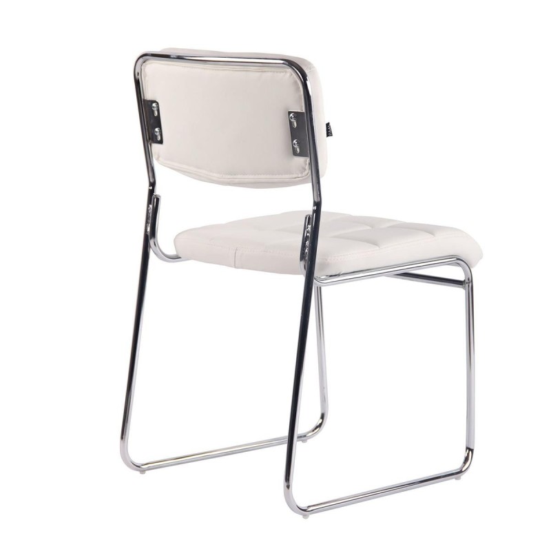 Silla de Confidente PERUGIA , apilable, piel negra