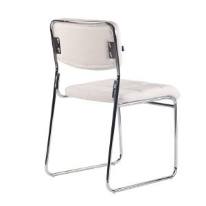 Silla de Confidente PERUGIA , apilable, piel negra