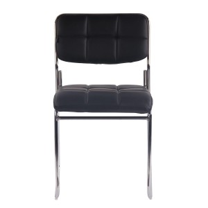 Silla de Confidente PERUGIA , apilable, piel negra