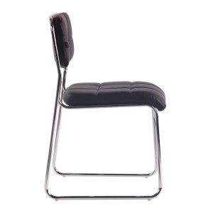 Silla de Confidente PERUGIA , apilable, piel negra