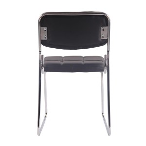 Silla de Confidente PERUGIA , apilable, piel negra