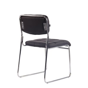 Silla de Confidente PERUGIA , apilable, piel negra