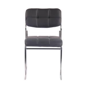 Silla de Confidente PERUGIA , apilable, piel negra