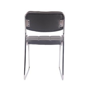 Silla de Confidente PERUGIA , apilable, piel negra