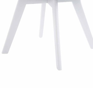 Silla de Confidente RUDY, Patas Blancas, Tela Azul