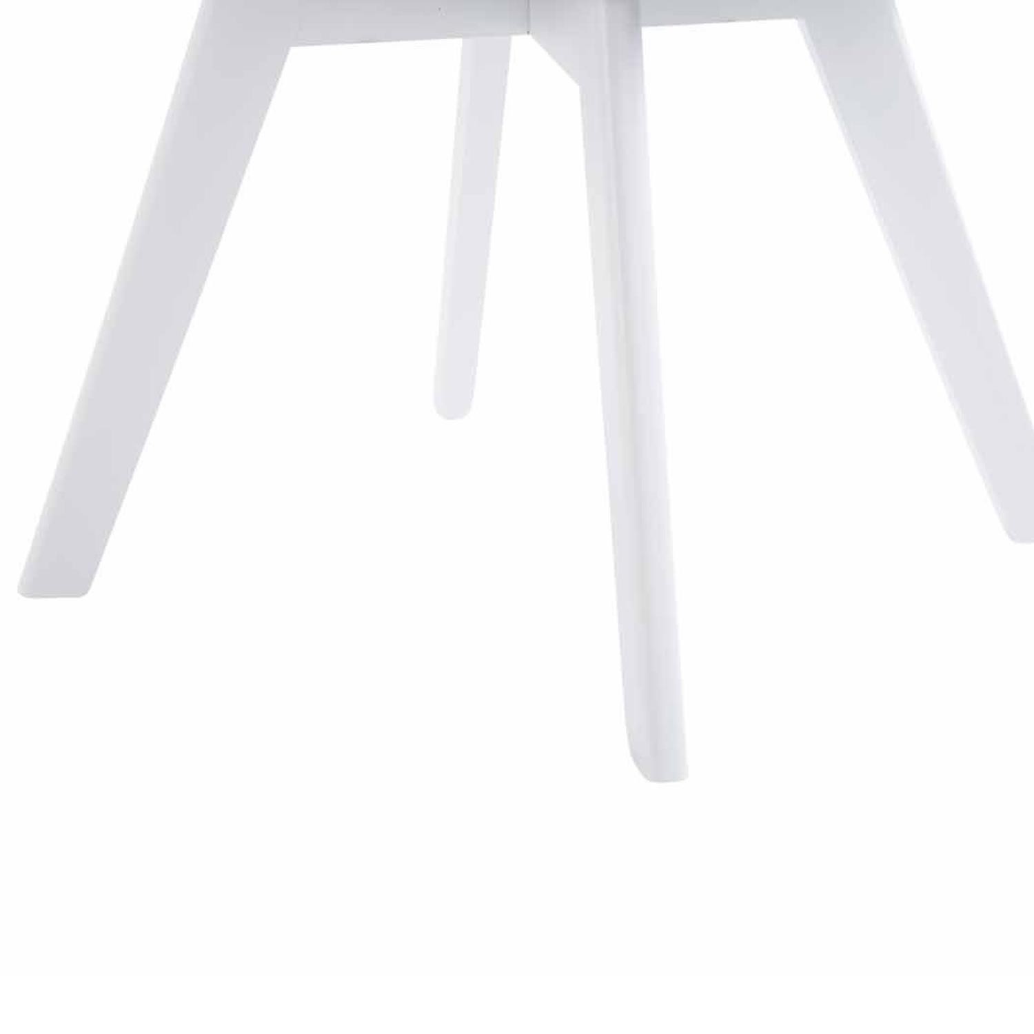 Silla de Confidente RUDY, Ergonómica, Patas Blancas, en Tela Azul