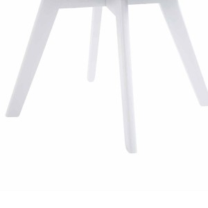 Silla de Confidente RUDY, Patas Blancas, Tela Azul