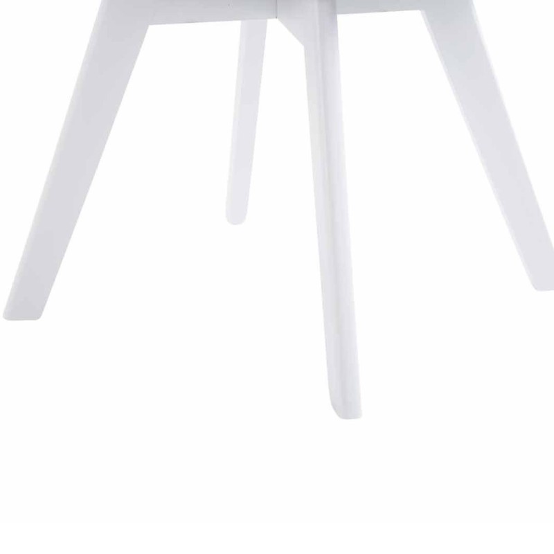 Silla de Confidente RUDY, Patas Blancas, Tela Azul