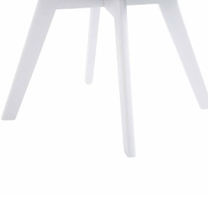 Silla de Confidente RUDY, Patas Blancas, Tela Azul
