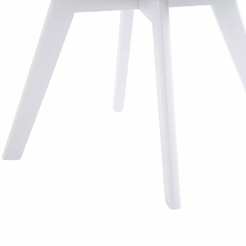 Silla de Confidente RUDY, Patas Blancas, Tela Azul