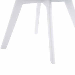 Silla de Confidente RUDY, Patas Blancas, Tela Azul