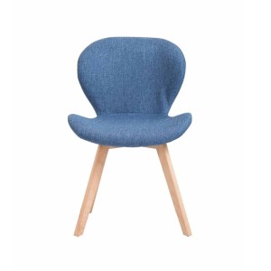 Silla de Confidente RUDY, Patas Claras, Tela Azul