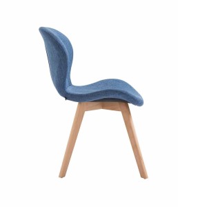 Silla de Confidente RUDY, Patas Claras, Tela Azul