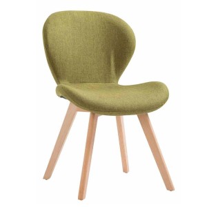 Silla de Confidente RUDY, Patas Claras, Tela Azul