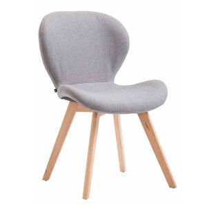 Silla de Confidente RUDY, Patas Claras, Tela Azul