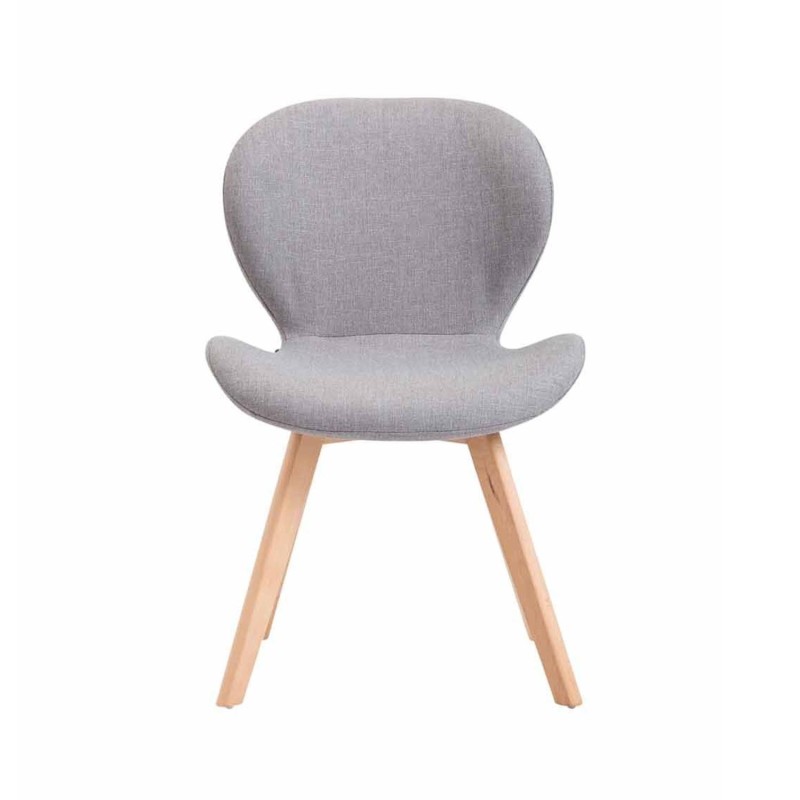 Silla de Confidente RUDY, Patas Claras, Tela Azul