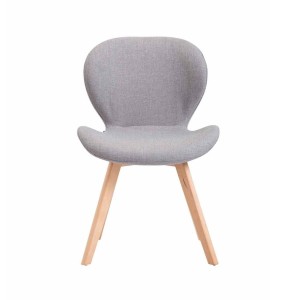Silla de Confidente RUDY, Patas Claras, Tela Azul