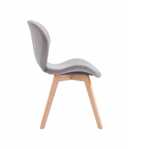 Silla de Confidente RUDY, Patas Claras, Tela Azul