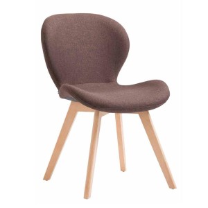 Silla de Confidente RUDY, Patas Claras, Tela Azul