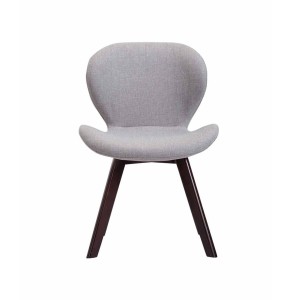 Silla de Confidente RUDY, Patas Nogal, Tela Azul