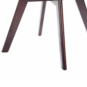 Silla de Confidente RUDY, Patas Nogal, Tela Azul