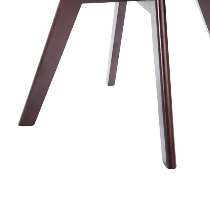 Silla de Confidente RUDY, Patas Nogal, Tela Azul