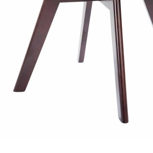 Silla de Confidente RUDY, Patas Nogal, Tela Azul