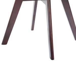Silla de Confidente RUDY, Patas Nogal, Tela Azul