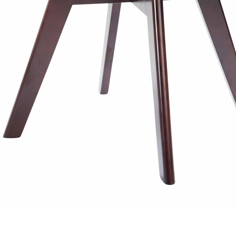 Silla de Confidente RUDY, Patas Nogal, Tela Azul