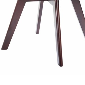 Silla de Confidente RUDY, Patas Nogal, Tela Azul