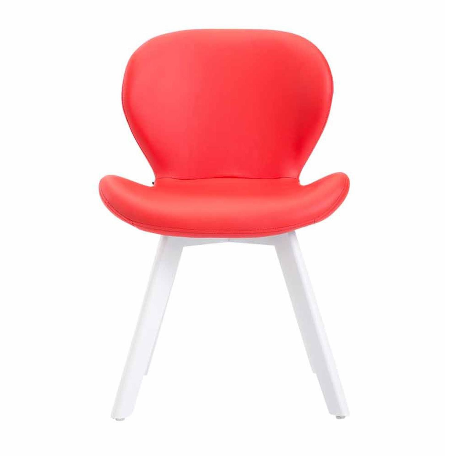 Silla de Confidente RUDY PIEL, Ergonómica, Patas Blancas, Negro
