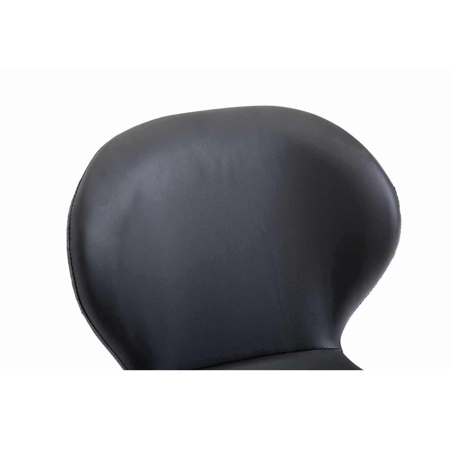 Silla de Confidente RUDY PIEL, Ergonómica, Patas Blancas, Negro