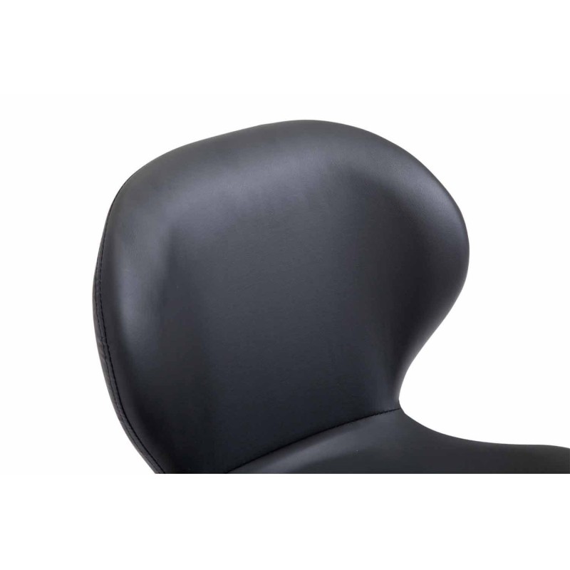 Silla de Confidente RUDY PIEL, Patas Claras, Marrón Oscuro