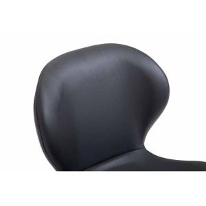 Silla de Confidente RUDY PIEL, Patas Claras, Marrón Oscuro