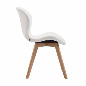 Silla de Confidente RUDY PIEL, Patas Claras, Marrón Oscuro